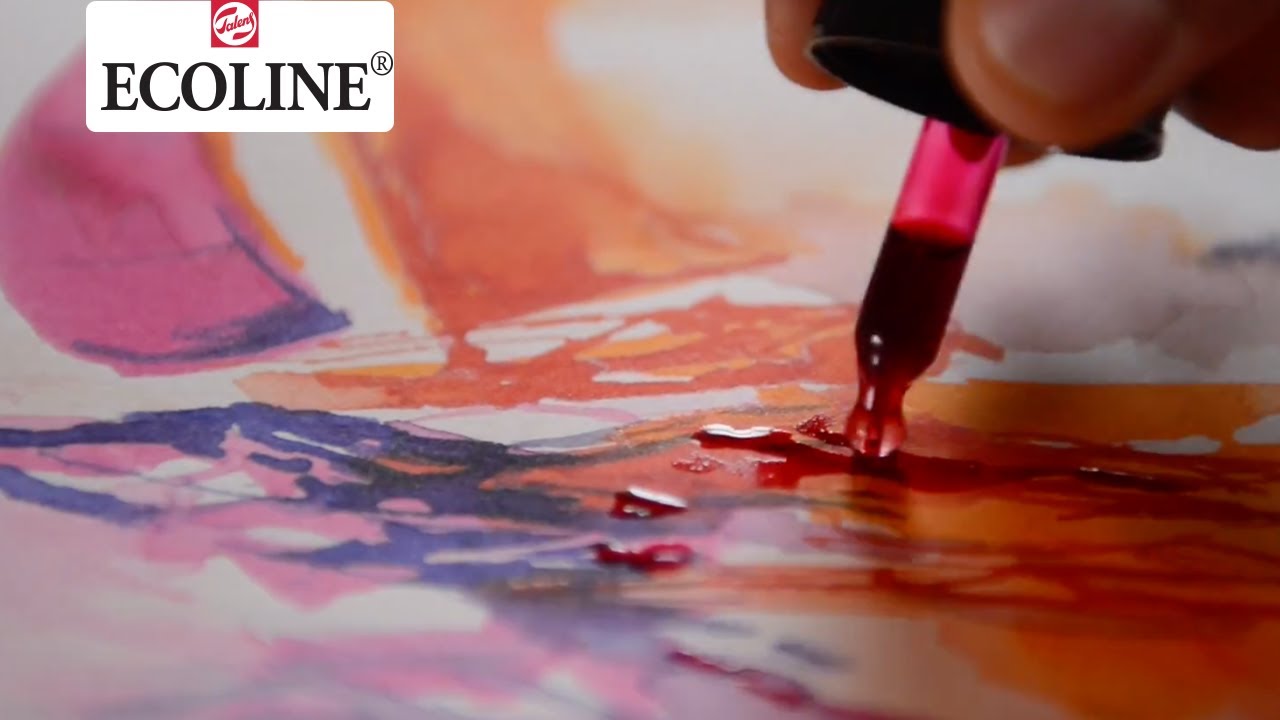 Using Ecoline colours; the new round bottle | Ecoline