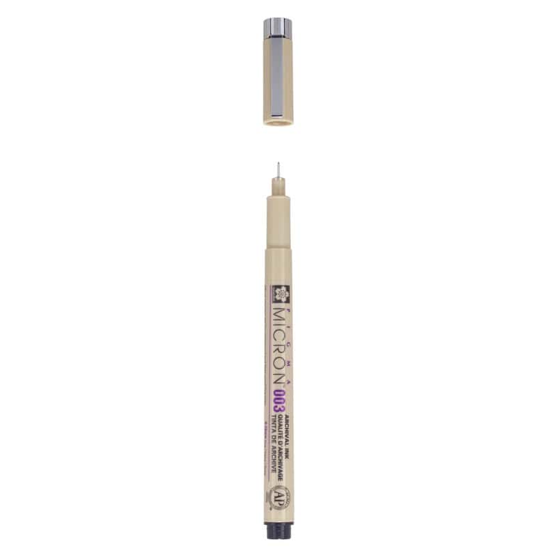 XSDK003-49 Sakura Pigma Micron 003 (0.15 mm) Тънкописец за чертане и рисуване – черен