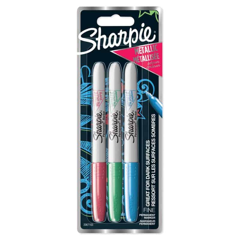 2067103 Комплект перманентни маркери Sharpie Металик – зелен, син и червен