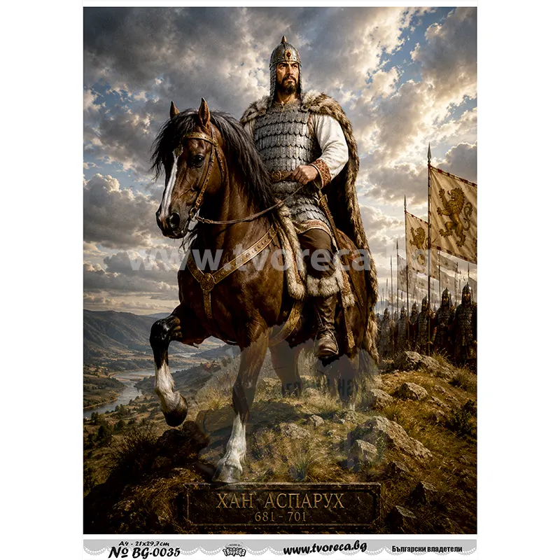 bg0035-decoupage BG-0035 Оризова хартия за декупаж – A4 Хан Аспарух